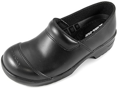 Euro-Dan Flex Sicherheitsclogs, geschlossen mit Stahlkappe und durchtrittsicherer Zwischensohle S3+SRC, Schwarz (Schwarz), 48 EU