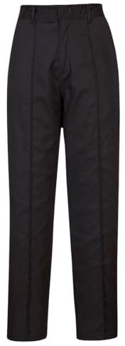 Portwest LW97 Women’s Elasticated Tailored Fit Work Trousers with Pockets - Lightweight Safety Workwear, Black, 4XL