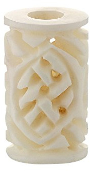 NKlaus Bijoux de cheveux Perle de barbe SILA Motif de nœud Perle d'os bouclée 6425