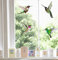 Vogel-Fensteraufkleber zum Schutz gegen Vogelschlag - 4 x Gemischt Schöne Kolibri-Glasaufkleber, doppelseitig und selbstklebend zum Schutz gegen Vogelkollisionen