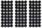 KOSHIFU 108 Pièces Patins en Feutre Ronds 15mm Patins pour Meubles en Feutre Auto-Adhésifs Protecteur de Sol Tampon Chaise Noir Patin Antiderapant Autocollants pour Meubles Pieds de Meubles