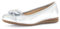 Gabor Damen Klassische Ballerinas, Frauen Flats,Abendschuhe,Slip-ons,klassisch elegant,Ballerinen,Pumps,Slipper,Silber (Uni+OBL),39 EU / 6 UK