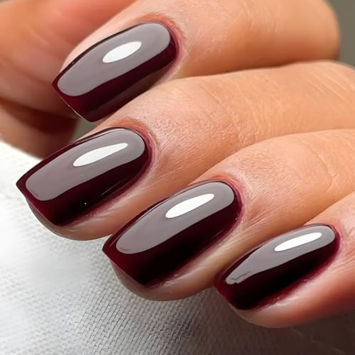 Vishine Gel-Nagellack, semi-permanent, 16 ml, Schwarzkirschrot, UV/LED, Soak Off, Maniküre, Salon & DIY, Rot Schwarz L447