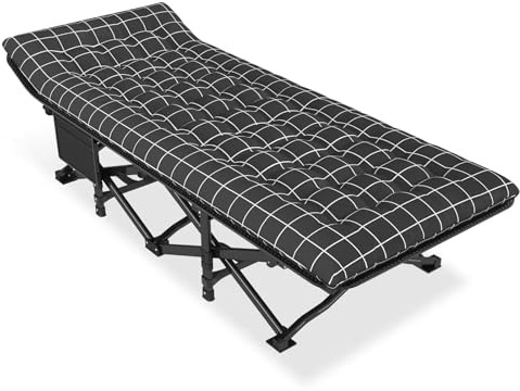 Camp Bed with Mattress for Adults,Folding Camping Bed Heavy Duty,68*190cm