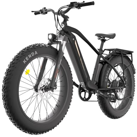 Bodywel Bicicletta Elettrica Da Uomo, 26 * 4,0 E-Bike Con Pneumatici Larghi, Batteria 48v 13,5ah, Motore 250w E Velocità Max 25 Km/H, 7 Marce, Città E Fuoristrada E-Bike(Nero)