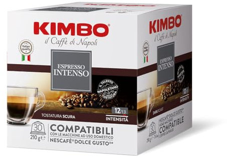 Kimbo Capsule Compatibili Nescafé* Dolce Gusto - 60 Capsule - Espresso Intenso - 2 Confezioni da 30 Capsule