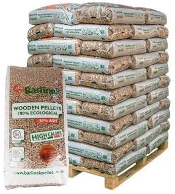 Pellets Sackware Nadelholz auf 990 kg Palette | ENplusA1 Zertifiziert | Marke Barlinek | 66 Säcke á 15 kg Nadelholz Pellets | gut geeignet für Pelletöfen Heizung Gartenfackel u.v.m. | inkl. Versand