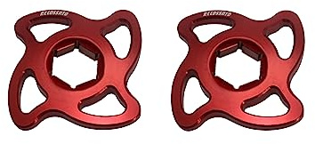 Coppia di ghiere di regolazione precarico Accossato rosse con esagono interno da 17 mm per Yamaha Yzf-R6 dal 1999 al 2004 (CC 600)
