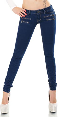 Jeans da donna a vita bassa, jeans a vita bassa, pantaloni, jeans skinny a tubo slim fit stretch XS-XL, L