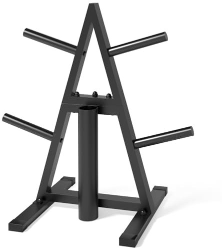 A-Rahmen Hantelscheibenbaum für 2,5 cm olympische Platten – hält 136 kg, Hantelablage und Aufbewahrungsständer für Zuhause – Organisieren Sie Ihren Trainingsbereich