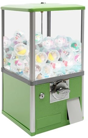 Bonbonspender, Kaugummiautomat Aus Metall, Gashapon-Automat, Automatischer Bonbonspender, FüR Kapselspielzeug Mit 4,5–5,5 Cm Durchmesser FüR Zuhause, SpieleläDen Und EinzelhandelsgeschäFte,Green