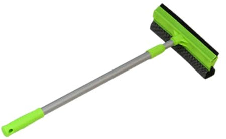 F Fityle Raclette de Fenêtre 2 en 1, Nettoyeur de Vitres Multi-Usage, Éponge Hautement Absorbante, Brosse de Nettoyage Réglable pour Pare-Brise de Voiture et Fenêtre, Vert