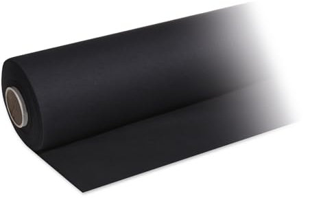 DeinPack 1 x Airlaid Tischdeckenrolle Schwarz 25m x 1,2m - Hochwertige Tischdecke, Einfarbige Papiertischdecken Rolle - Ideal für Party, Hochzeit, Geburtstag, Deko & Events