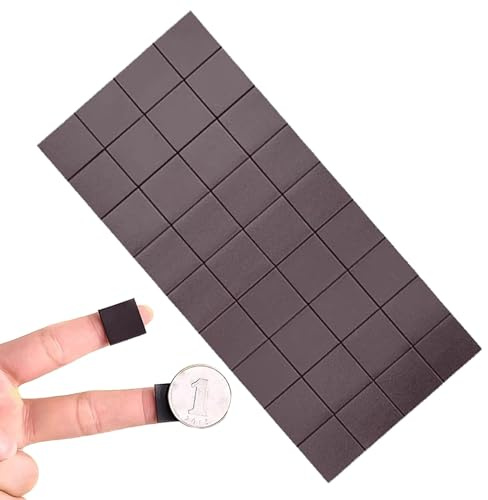 Qurygin Fogli magnetici con colla, fogli magnetici per adesivi, 36 x magneti da parete | Strisce magnetiche ultra sottili, nastro magnetico forte con retro autoadesivo per rimuovere lavori di