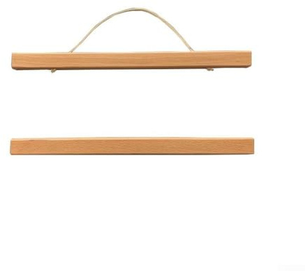 Marco de fotos magnético de madera de teca, ganchos de 51 cm para pared de gran tamaño, mapas, pinturas de pergamino, lienzo para oficina en casa