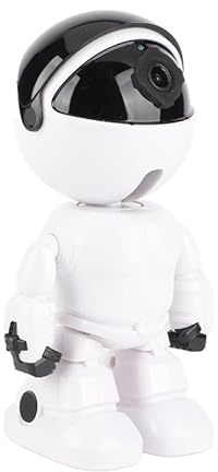 Inomhuskamerarobot, trådlös wifi-robotkameror 1080p HD-video 2-vägs hemsäkerhetskamera 355 grader horisontell för inomhus utomhus (High-definition version + cardless)