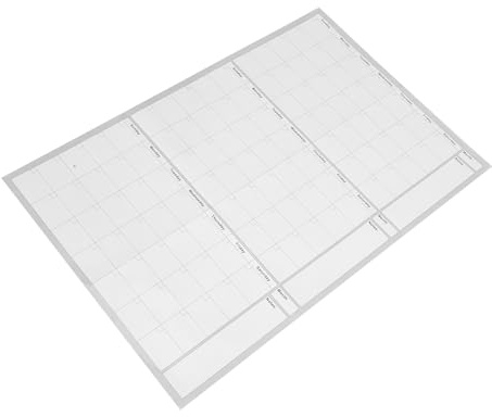 NUOBESTY Calendario Trimestrale Cancellabile Secco Organizer Mensile da Parete Non Datato per Ufficio e Casa Grande Lavagna di Pianificazione per Famiglia e Team