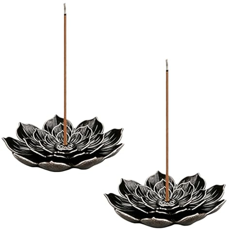 2 Pcs Lotus Incense Holder, Brass Stick Holder, for Sticks Cones & Coils Yoga