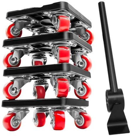5Pcs 400KG Heavy Duty Furniture Lifter Mover Roller with Wheel Bar Transport Shifter Moving Device Lifting Helper