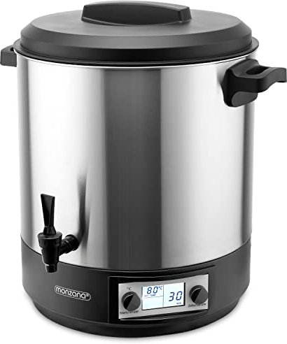 MONZANA® Cocedero de Conservas Dispensador de Bebidas 28L Pantalla LCD Temporizador 1800W Control Temperatura