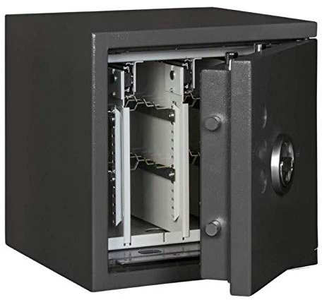 Secureo Format Schlüsseltresor STL AS 72 Kl. I, Mechanisches Zahlenkombinationsschloss, Grad 1 nach EN 1143-1, H40.5xB40xT42 cm, 77 kg
