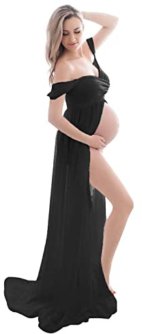 FEOYA-Abiti Maternity Servizio Fotografico Puntelli Donna Gravidanza Abito Scoperte Fotografia Abiti da Sposa Abito Senza Spalline Abito da Sera