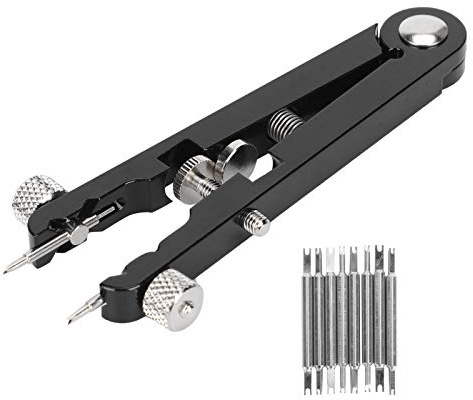 YUYTE Strumento Per Pinze Per Barre A Molla Per Orologi, Tipo V Pinze Per Bracciali Da Orario, Strumento Per Rimuovere Le Barre A Molla Per Orologi Nero