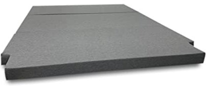 Dibapur® Visco Kaltschaum Falt Klapp Matratze nach Maß für VW T5 T6 mit Milano Grau Bezug