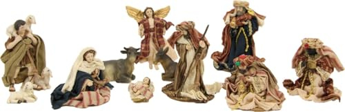 FADEDA 11 x orientaliska krubbfigurer, omklädningsfigurer/höjd: 25 cm/handmålad/detaljerade krubbfigurer – julbord, dekoration, krubbtillbehör