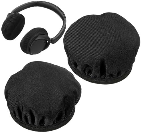 macto Fundas elásticas para auriculares, tela para auriculares, fácil de reemplazar, almohadillas cómodas reutilizables para auriculares, para auriculares inalámbricos