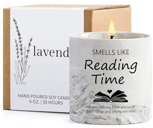 Book Lovers Gifts - Bookish Bookworm Gift for Women, Christmas Birthday Gifts for Librarian Readers Author, 6 Oz Book Lovers Candle Gift