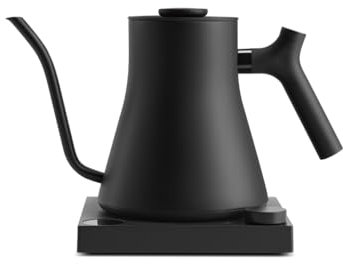 Fellow Stagg EKG Pro Electric Gooseneck Kettle - Pour-Over Coffee, Tea, Quick Heating, Precise Temperature Control, Scheduling, Built-in Brew Timer - Matte Black, 0.9 L, UK