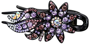 Fleur Cheveux Dovetail Design Flexible Femmes Clip Clip Accessoire Cheveux Mode Bandeaux Femmes, violet, Taille unique