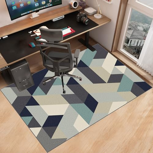 Tappetino per sedia da ufficio, 80 x 120 cm, protezione per pavimenti in legno e moquette, tappetino per sedia da gioco, ideale per casa, ufficio e scrivania, tappeto per sedia a rotelle