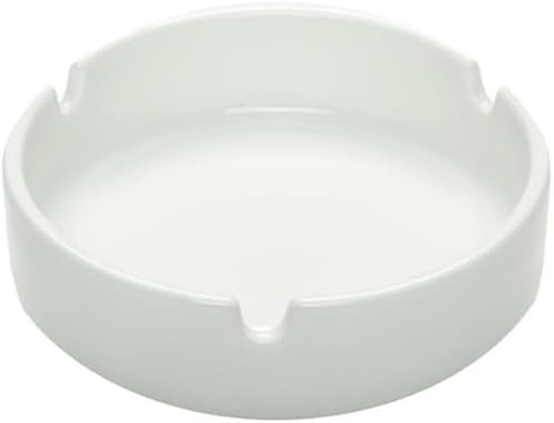24x Posacenere in plastica bianca dal design semplice,portacenere portatile, posacenere per privati e gastronomia, bar pub,ristorante, (24 pezzi)