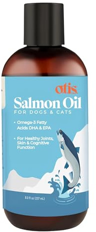 O.T.I.S Salmon Oil All-Natural Supplement for Dogs & Cats – 8 fl oz – Omega-3 DHA & EPA Fatty Acids – Supports Healthy Joints, Skin & Cognitive Function