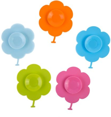 ibasenice 5 piezas Manteles Individuales de Silicona para Bebés con Ventosa Antideslizantes y Resistentes Altas Temperaturas para Bandejas de Trona y Superficies Planas Color Aleatorio