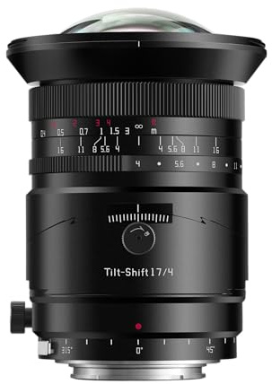 TTArtisan Obiettivo Full Frame Tilt-Shift con corpo in metallo F4 da 17 mm, compatibile con attacco Sony E, nero