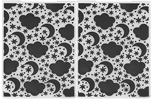 LMHHMIN 2 Piezas Plantilla de Estampado Molde para Hornear Herramienta de decoración de Pasteles DIY para Galletas Pasteles de Luna Pan