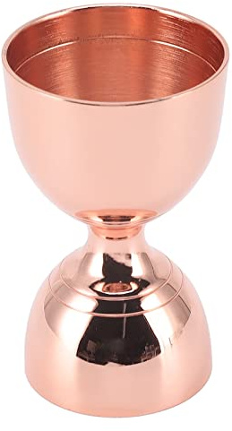 Fdit Jigger para Cócteles, Medidor de Chupito de Acero Inoxidable de 30 Ml y 60 Ml con Apertura Amplia, para Barra de Licores de Cócteles (30/60ml oro rosa)