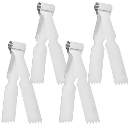 Bakverkstång – 3,3 x 6,7 cm kakeunderläggsmaskin degskrapa press | 4 st rostfritt stål