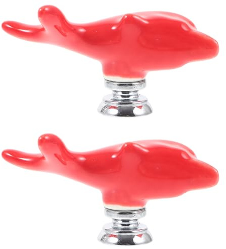 NULYLU Lot de 2 Accessoires D'aide au Bouton des Toilettes en Alliage de Zinc et Céramique, Design Marin Créatif, Alternative Pratique au Bouton Traditionnel