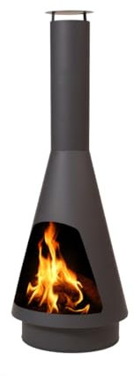 HEAT Outdoor Living La Luz 140 - Cheminée de Jardin en Acier - Cheminée de terrasse - Cheminée de Jardin - Chauffage de terrasse - Poêle à Bois - Cheminée d'extérieur - Qualité supérieure - 50 x 50 x