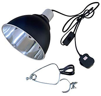 Finest Aquatics 7” Reptile Clamp Lamp Holder Dome For Ceramic Heat Bulb Light Bulb With Bracket