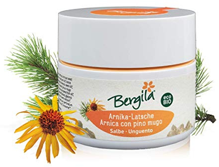 Bergila Unguento con Arnica e Pino Mugo ECObio, 250 ml - 100% naturale di materia prima biologica e controllata - frizioni, massagi - qualità controllata e certificata