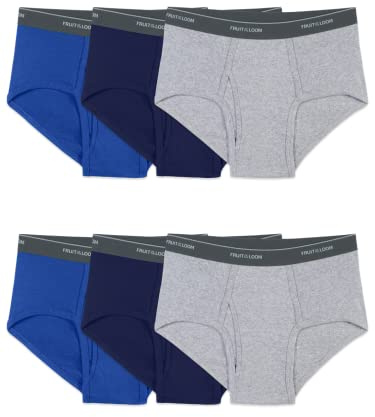 Fruit of the Loom Men's Underwear Briefs, Tag Free & Moisture Wicking, Assorted Color Multipacks, 6 Pack - Assorted - Big Man, 4X-Large Big