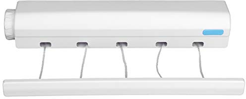 Tbest Vestiti Retrattili Vestiti Retrattili All'aperto Organizzazione per Lo Stoccaggio della Biancheria Telescopico Retrattile Vestiti Asciugatura Appendiabiti Corda per Forniture per (Cinque Corde)
