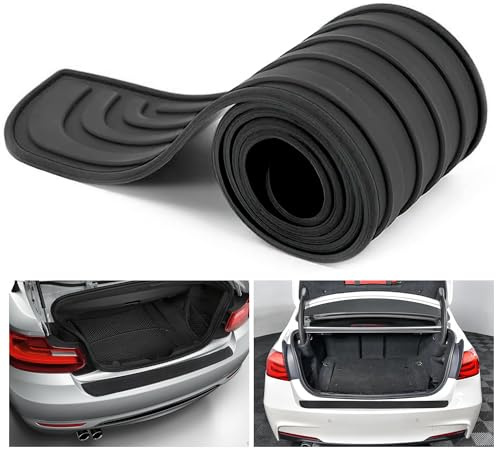 Universal Rear Bumper Guard - Anti-scratch Rubber Protector Cover for Car Pickup Truck SUV (Black 39.76 x 3.34)