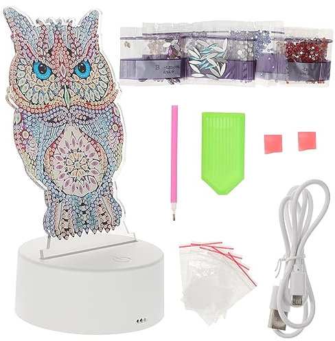 Gadpiparty Led Nachtlampe Eule Selbstgemacht Kinder Kreativ Kunststoff Nachtlicht Tischdekoration Schlafzimmer