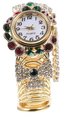 VALICLUD 1stk Diamond Prong Kettenuhr Armbänder Für Paare Reloj Automatico para Mujer Strass-Armband Diamantuhr Automatisch Uhr Für Mädchen Luxusuhr Klauenkette Beiläufig Damen